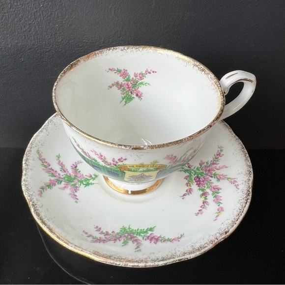 Black Watch Tartan Teacup Saucer 48th Highlanders Saucer Nemo Me Impune Lacessit - Picture 9 of 9